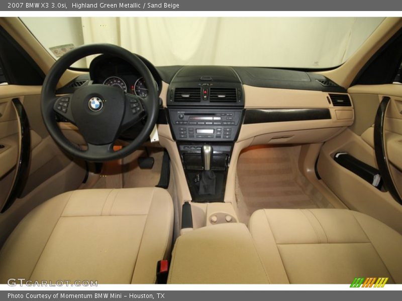 Highland Green Metallic / Sand Beige 2007 BMW X3 3.0si