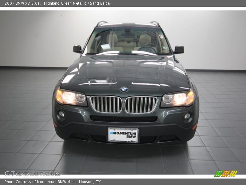 Highland Green Metallic / Sand Beige 2007 BMW X3 3.0si