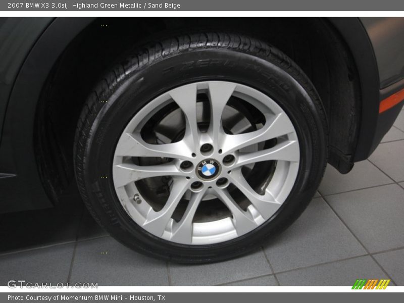 Highland Green Metallic / Sand Beige 2007 BMW X3 3.0si