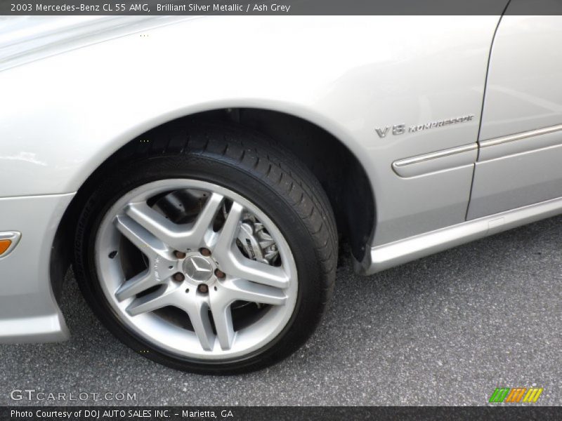 Brilliant Silver Metallic / Ash Grey 2003 Mercedes-Benz CL 55 AMG