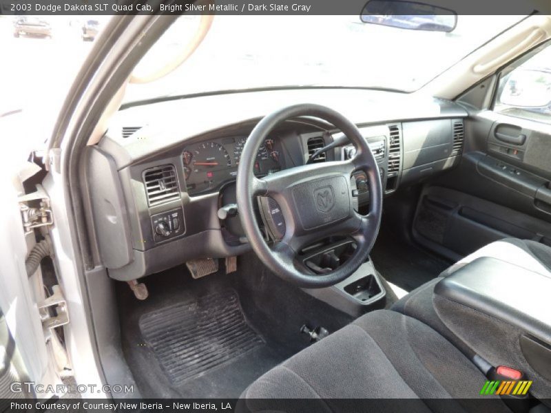 Bright Silver Metallic / Dark Slate Gray 2003 Dodge Dakota SLT Quad Cab