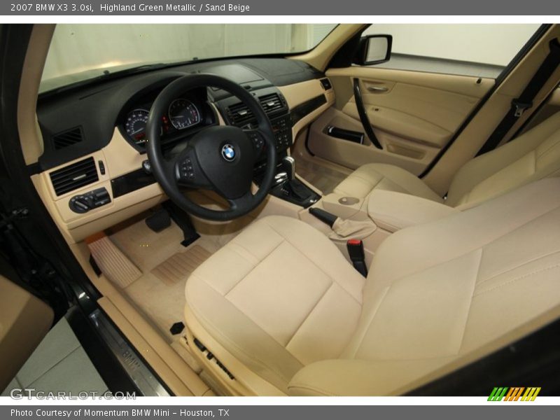 Highland Green Metallic / Sand Beige 2007 BMW X3 3.0si
