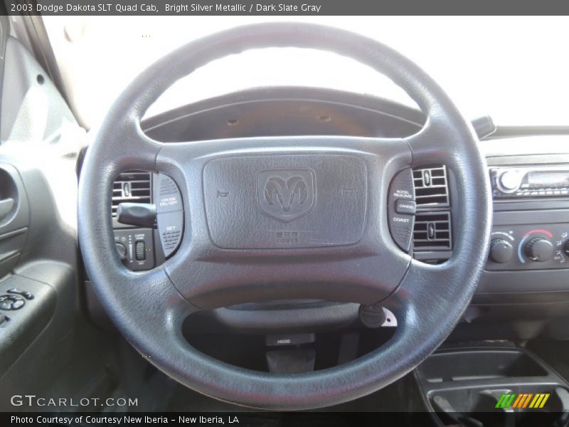 Bright Silver Metallic / Dark Slate Gray 2003 Dodge Dakota SLT Quad Cab