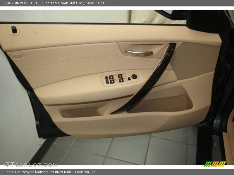 Highland Green Metallic / Sand Beige 2007 BMW X3 3.0si