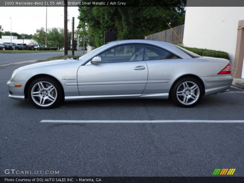 Brilliant Silver Metallic / Ash Grey 2003 Mercedes-Benz CL 55 AMG