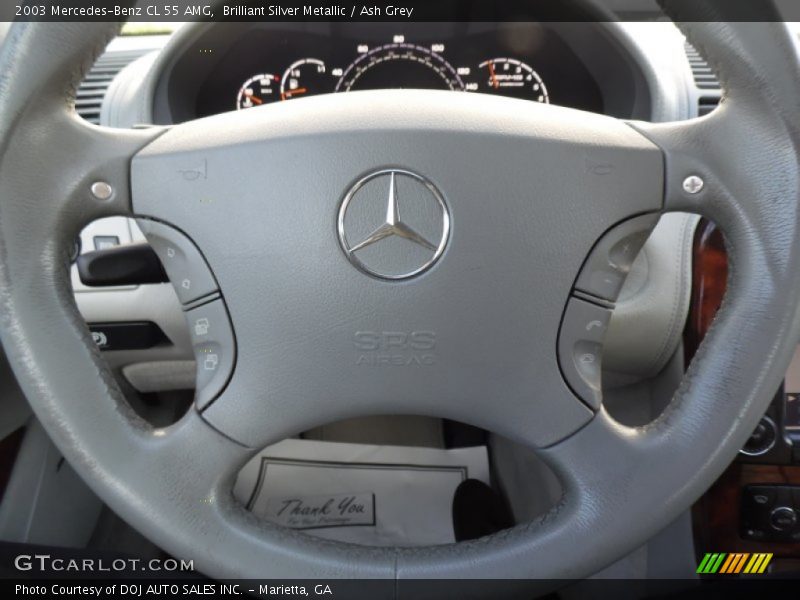 Brilliant Silver Metallic / Ash Grey 2003 Mercedes-Benz CL 55 AMG