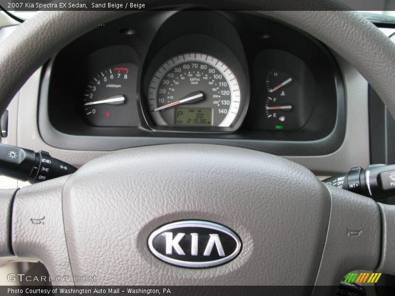Sand Beige / Beige 2007 Kia Spectra EX Sedan