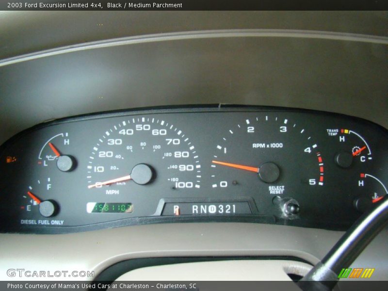 Black / Medium Parchment 2003 Ford Excursion Limited 4x4