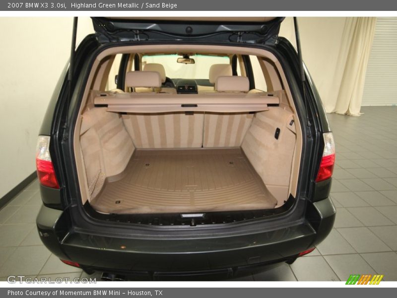 Highland Green Metallic / Sand Beige 2007 BMW X3 3.0si