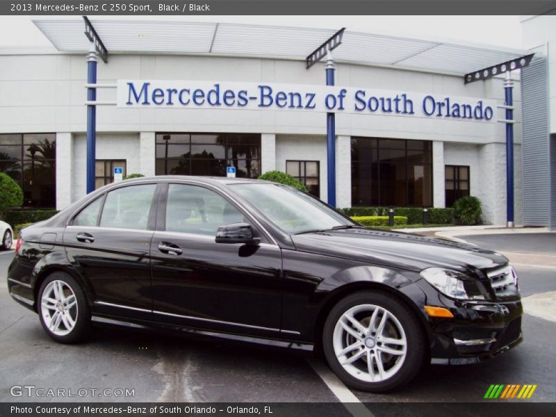 Black / Black 2013 Mercedes-Benz C 250 Sport