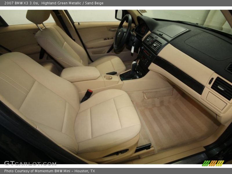 Highland Green Metallic / Sand Beige 2007 BMW X3 3.0si
