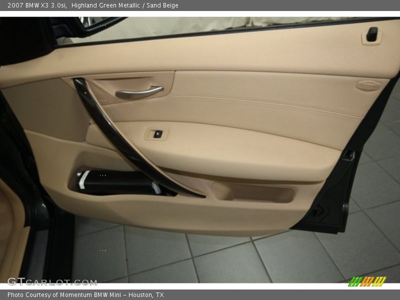 Highland Green Metallic / Sand Beige 2007 BMW X3 3.0si