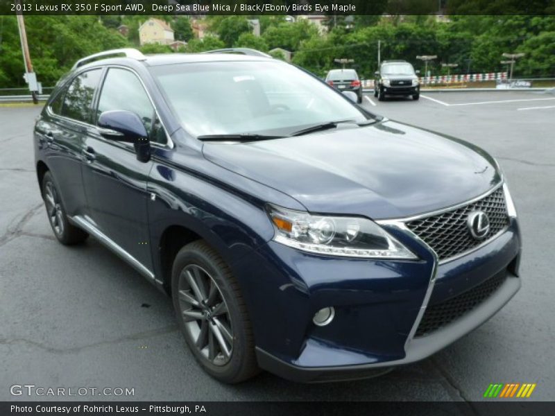 Deep Sea Blue Mica / Black/Ebony Birds Eye Maple 2013 Lexus RX 350 F Sport AWD