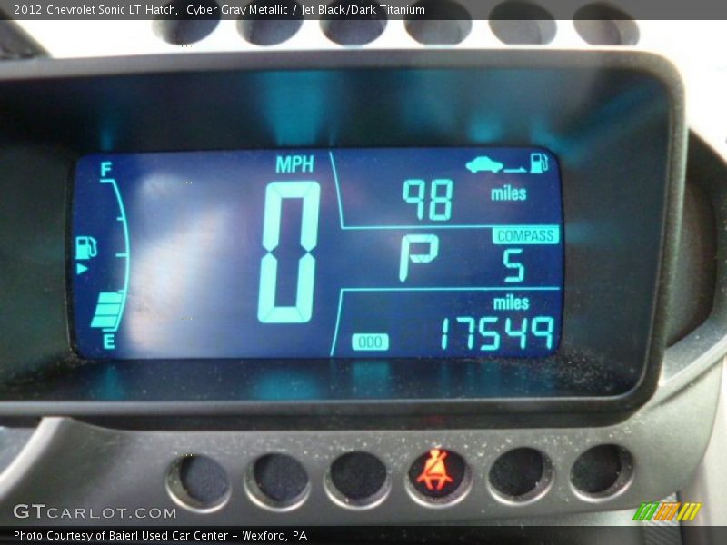 Cyber Gray Metallic / Jet Black/Dark Titanium 2012 Chevrolet Sonic LT Hatch
