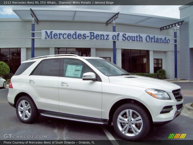 Diamond White Metallic / Almond Beige 2013 Mercedes-Benz ML 350 4Matic