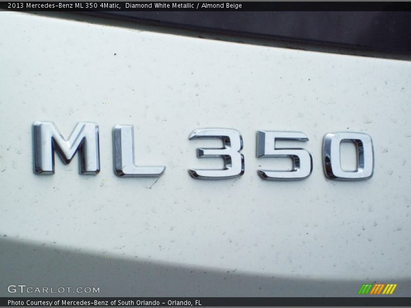 Diamond White Metallic / Almond Beige 2013 Mercedes-Benz ML 350 4Matic