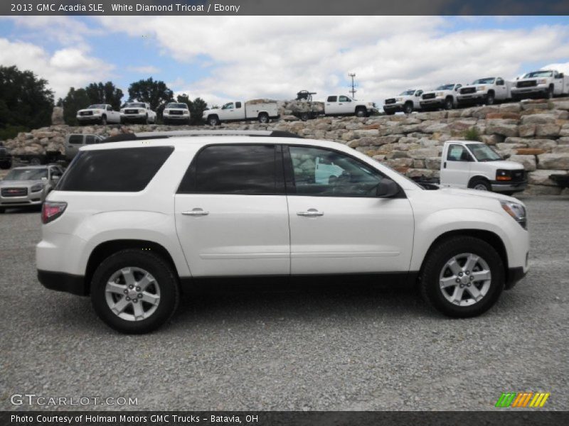 White Diamond Tricoat / Ebony 2013 GMC Acadia SLE