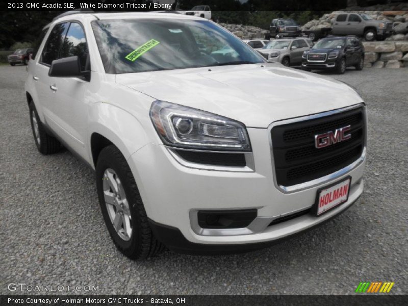 White Diamond Tricoat / Ebony 2013 GMC Acadia SLE