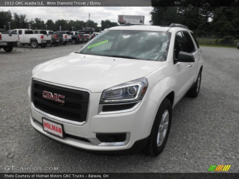 White Diamond Tricoat / Ebony 2013 GMC Acadia SLE