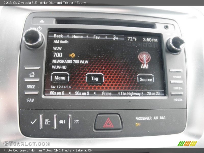 White Diamond Tricoat / Ebony 2013 GMC Acadia SLE