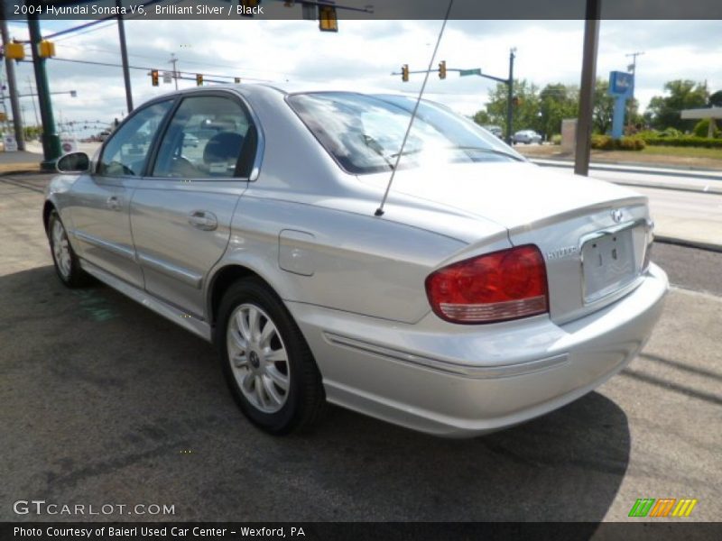Brilliant Silver / Black 2004 Hyundai Sonata V6