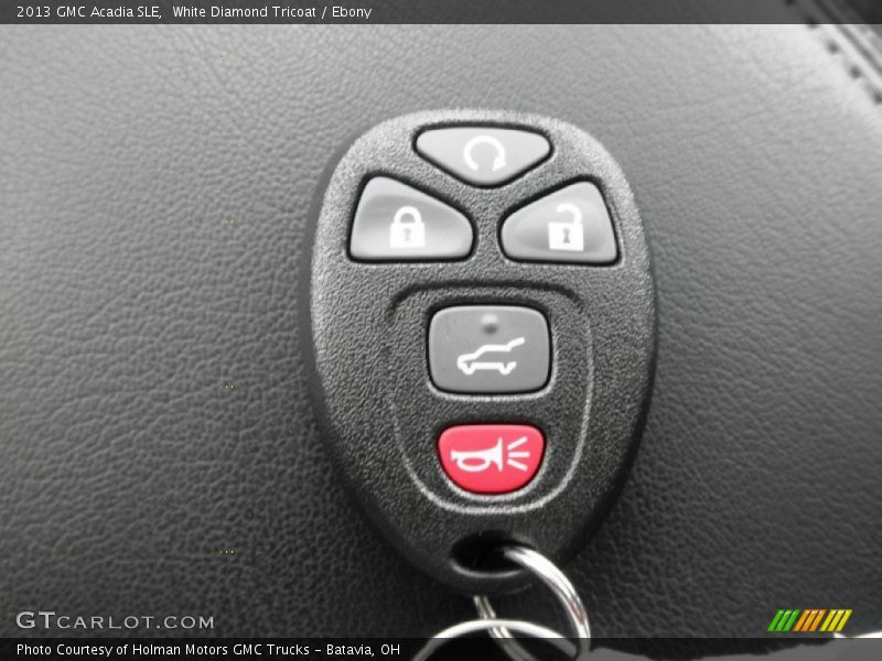 White Diamond Tricoat / Ebony 2013 GMC Acadia SLE