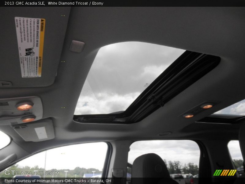 White Diamond Tricoat / Ebony 2013 GMC Acadia SLE