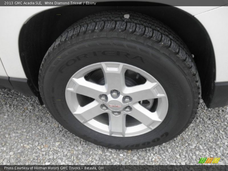 White Diamond Tricoat / Ebony 2013 GMC Acadia SLE