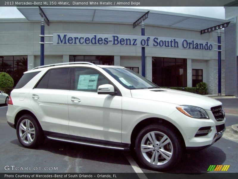 Diamond White Metallic / Almond Beige 2013 Mercedes-Benz ML 350 4Matic