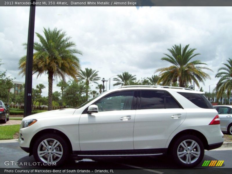 Diamond White Metallic / Almond Beige 2013 Mercedes-Benz ML 350 4Matic