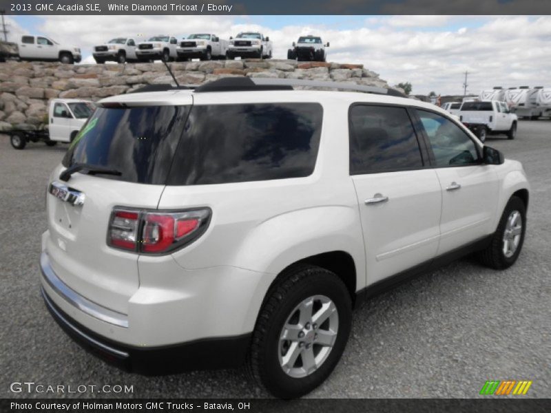 White Diamond Tricoat / Ebony 2013 GMC Acadia SLE