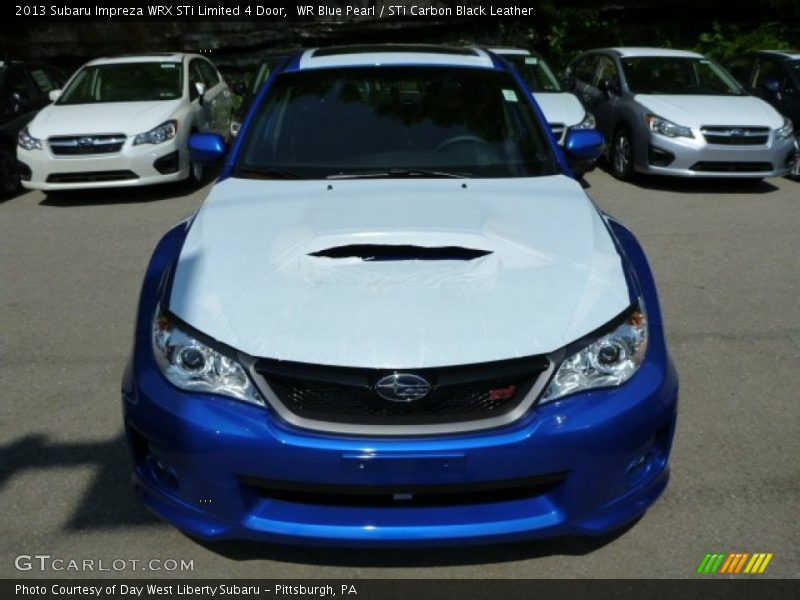 WR Blue Pearl / STi Carbon Black Leather 2013 Subaru Impreza WRX STi Limited 4 Door