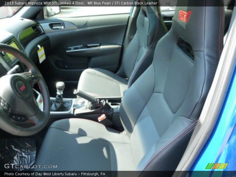 Front Seat of 2013 Impreza WRX STi Limited 4 Door