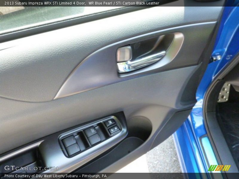 WR Blue Pearl / STi Carbon Black Leather 2013 Subaru Impreza WRX STi Limited 4 Door