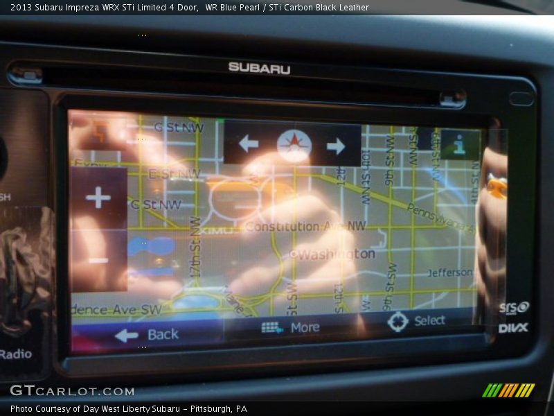 Navigation of 2013 Impreza WRX STi Limited 4 Door