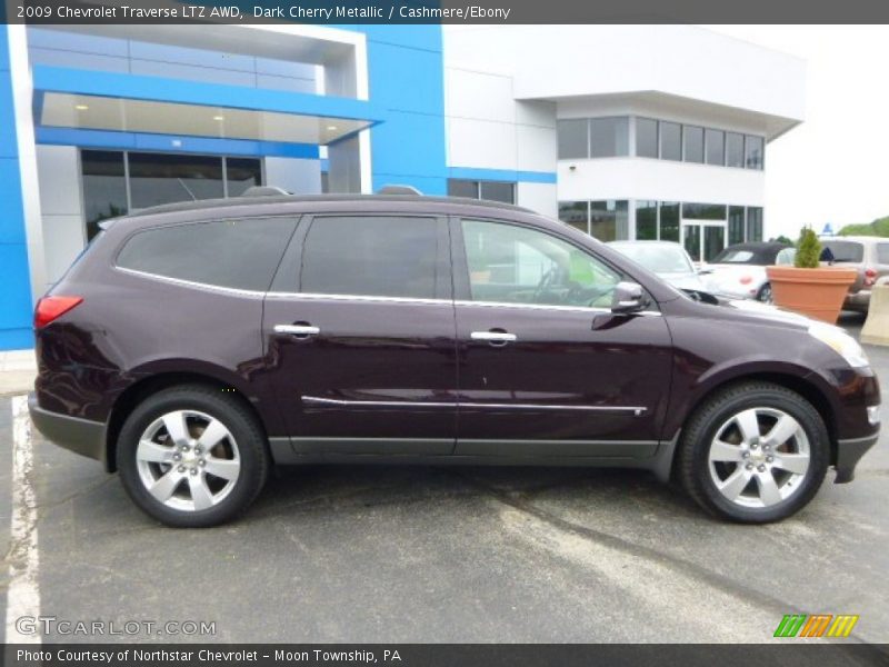 Dark Cherry Metallic / Cashmere/Ebony 2009 Chevrolet Traverse LTZ AWD