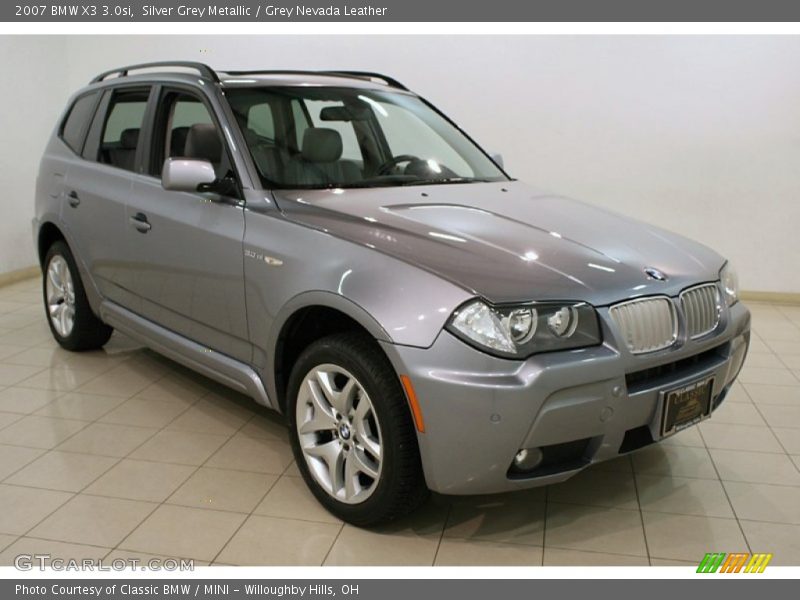 Silver Grey Metallic / Grey Nevada Leather 2007 BMW X3 3.0si