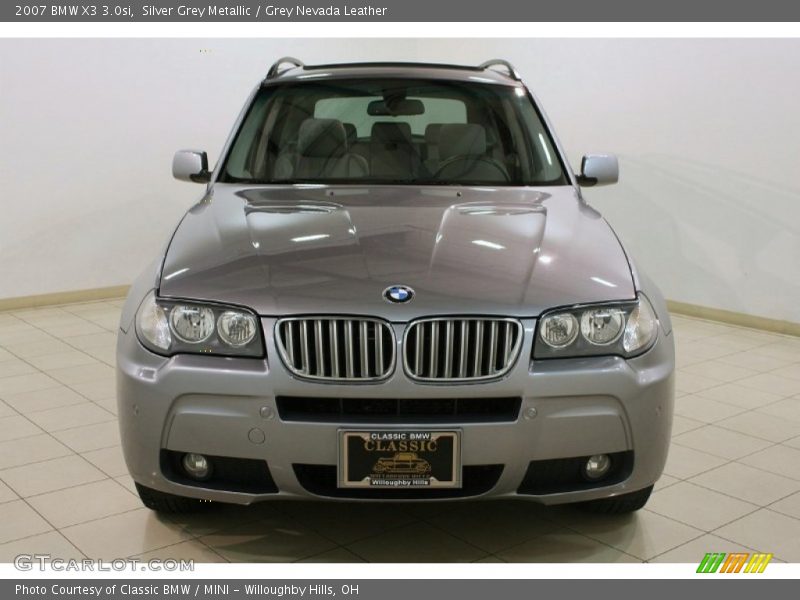 Silver Grey Metallic / Grey Nevada Leather 2007 BMW X3 3.0si
