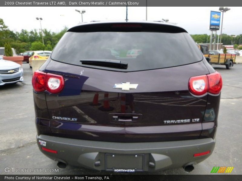 Dark Cherry Metallic / Cashmere/Ebony 2009 Chevrolet Traverse LTZ AWD