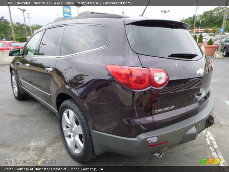 Dark Cherry Metallic / Cashmere/Ebony 2009 Chevrolet Traverse LTZ AWD