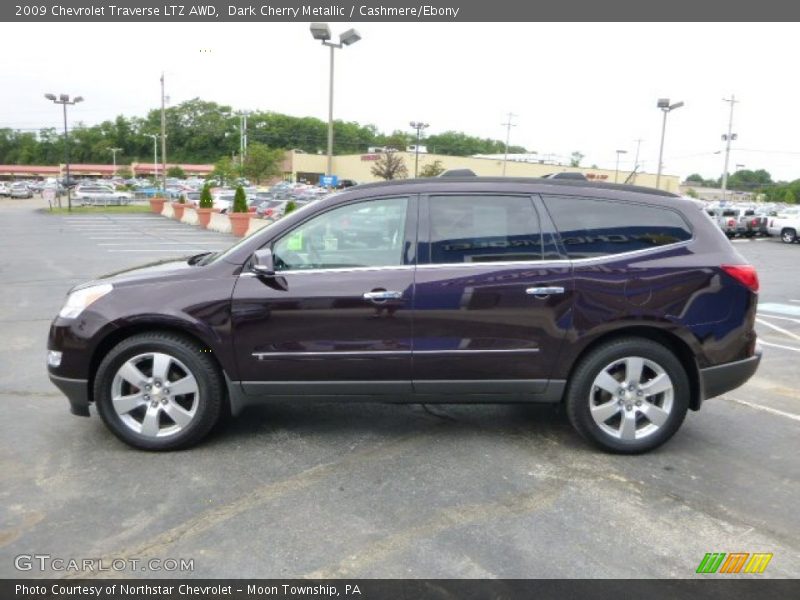 Dark Cherry Metallic / Cashmere/Ebony 2009 Chevrolet Traverse LTZ AWD