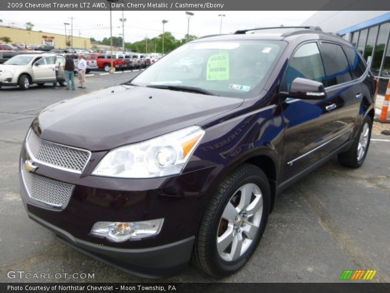 Dark Cherry Metallic / Cashmere/Ebony 2009 Chevrolet Traverse LTZ AWD