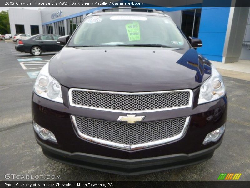 Dark Cherry Metallic / Cashmere/Ebony 2009 Chevrolet Traverse LTZ AWD