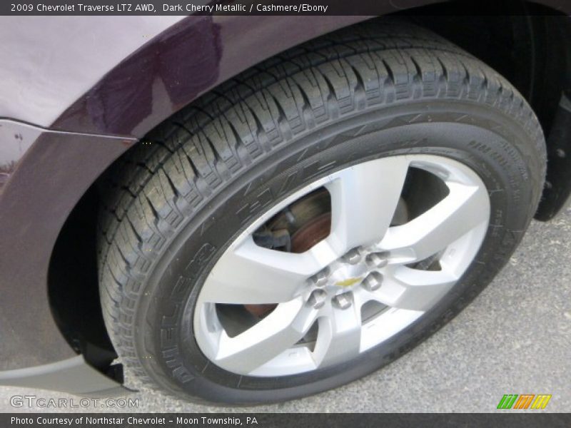 Dark Cherry Metallic / Cashmere/Ebony 2009 Chevrolet Traverse LTZ AWD