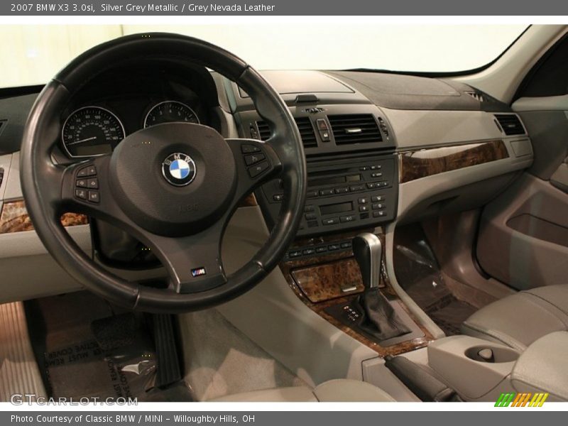 Silver Grey Metallic / Grey Nevada Leather 2007 BMW X3 3.0si