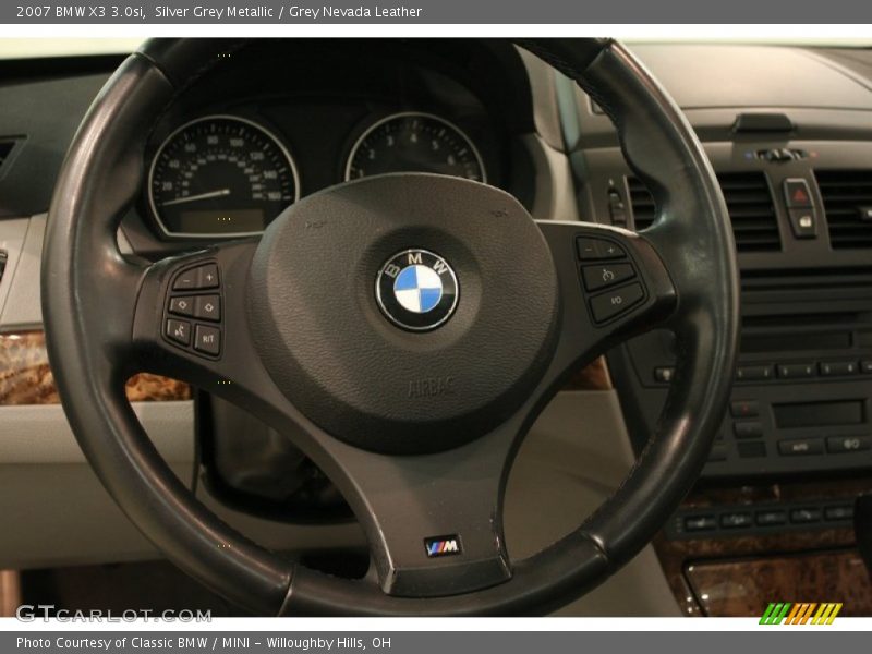 Silver Grey Metallic / Grey Nevada Leather 2007 BMW X3 3.0si