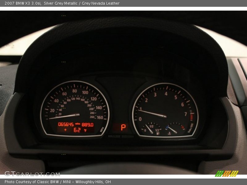 Silver Grey Metallic / Grey Nevada Leather 2007 BMW X3 3.0si