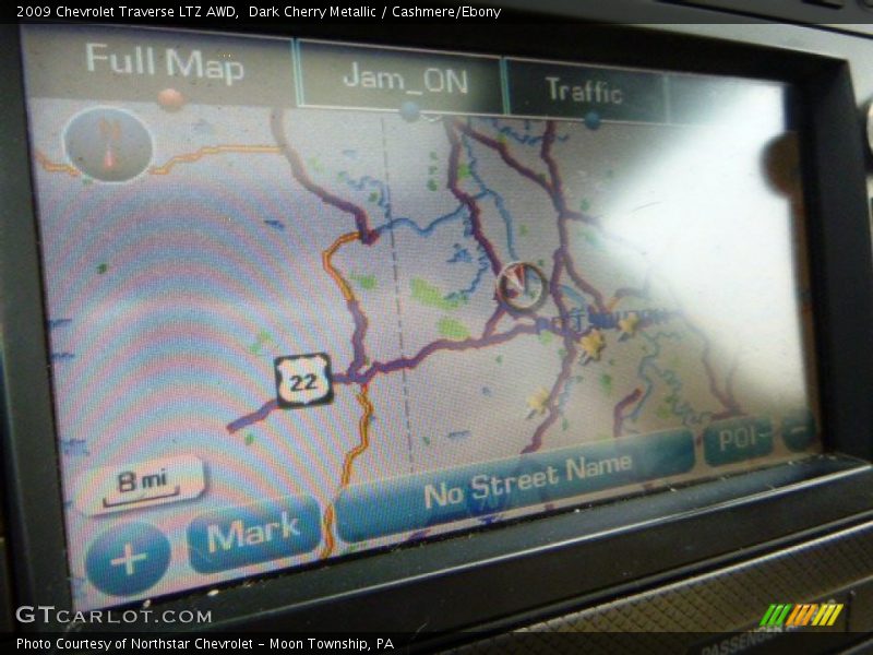 Dark Cherry Metallic / Cashmere/Ebony 2009 Chevrolet Traverse LTZ AWD