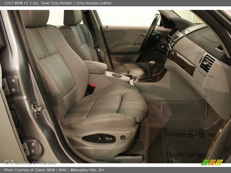 Silver Grey Metallic / Grey Nevada Leather 2007 BMW X3 3.0si
