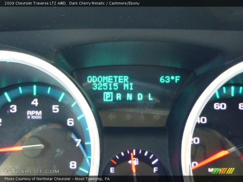 Dark Cherry Metallic / Cashmere/Ebony 2009 Chevrolet Traverse LTZ AWD